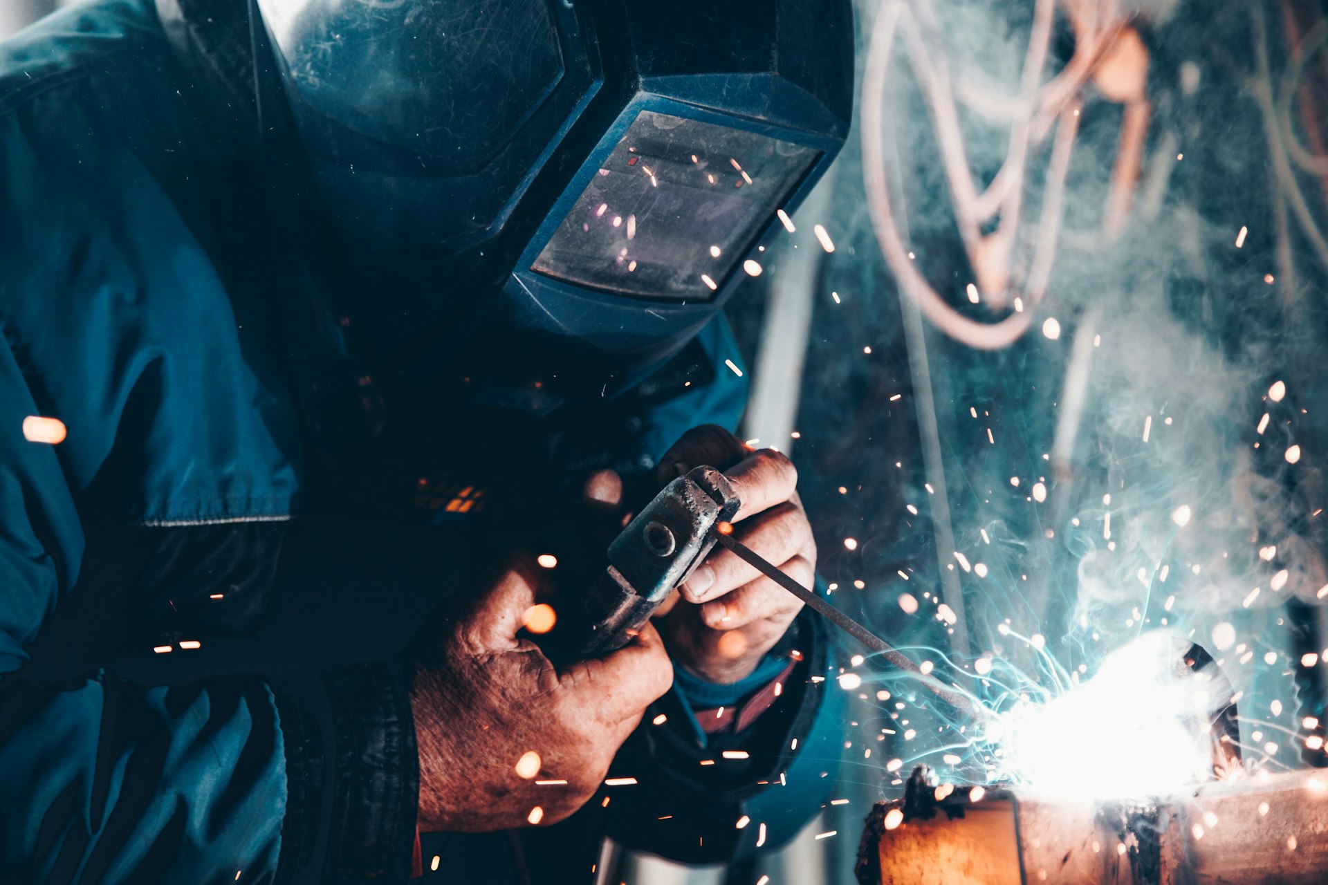 Industrial manufacturing facility producing goods for global supply chains